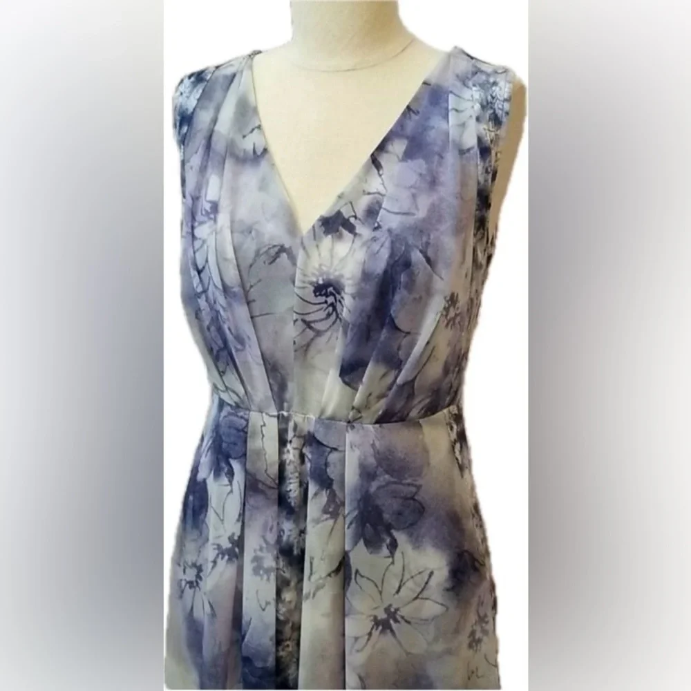 Simply Vera Vera Wang Lavender Patterned maxi Dress, low high asymmetrical - Picture 3 of 7